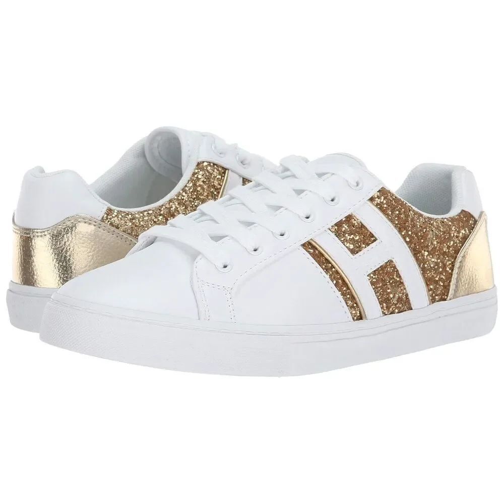 🩷 New Tommy Hilfiger Glitter gold and white Sneakers & Athletic Shoes Tomm
